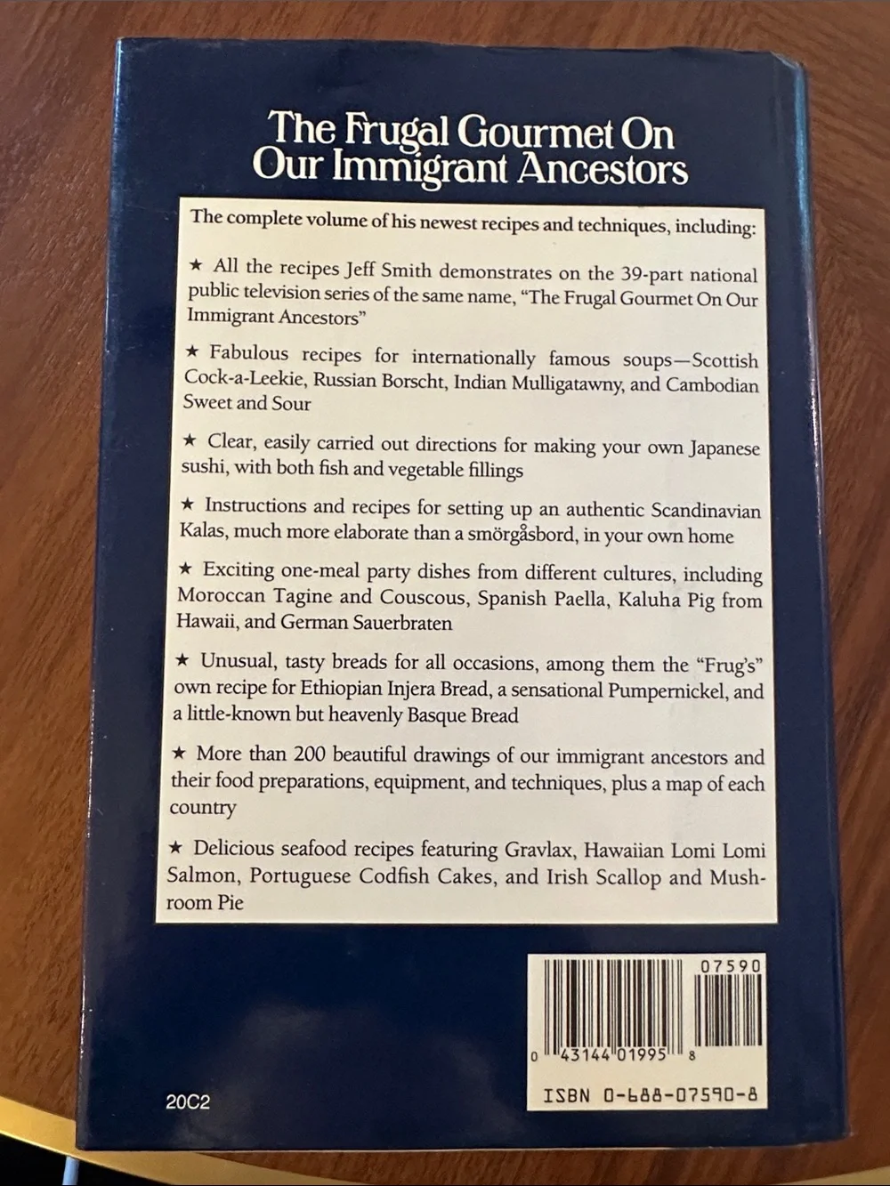 The Frugal Gourmet on Our Immigrant Ancestors, Jeff Smith, 1st Edition Hardcover